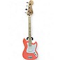 Used Squier Bronco CORAL Electric Bass Guitar thumbnail