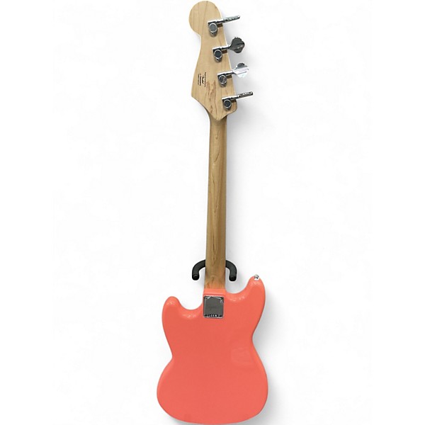 Used Squier Bronco CORAL Electric Bass Guitar
