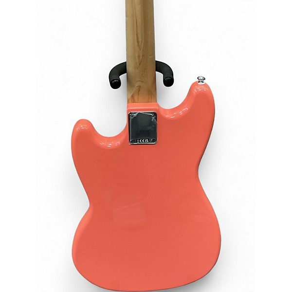 Used Squier Bronco CORAL Electric Bass Guitar