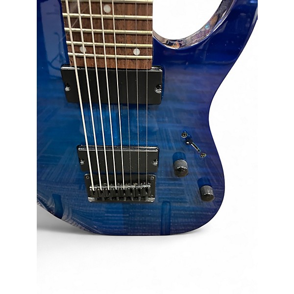 Used Ibanez RG8 8 String Blue Solid Body Electric Guitar