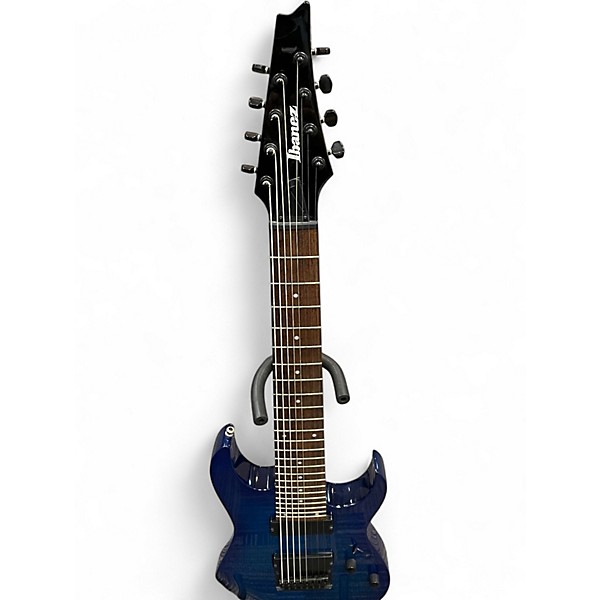 Used Ibanez RG8 8 String Blue Solid Body Electric Guitar