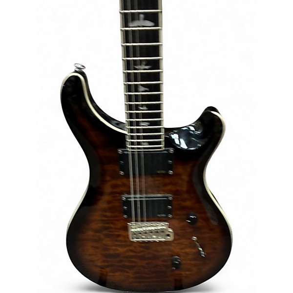 Used PRS SE Custom 24 QUILTED BLACK GOLD Solid Body Electric Guitar