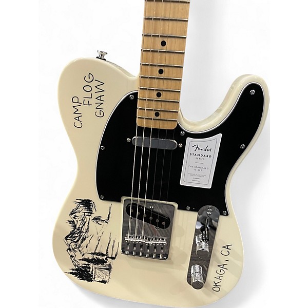 Used 2025 Fender Standard Telecaster White/Custom Graphic Solid Body Electric Guitar