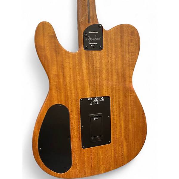 Used Fender Acoustasonic Player Telecaster Brushed Black Acoustic Electric Guitar