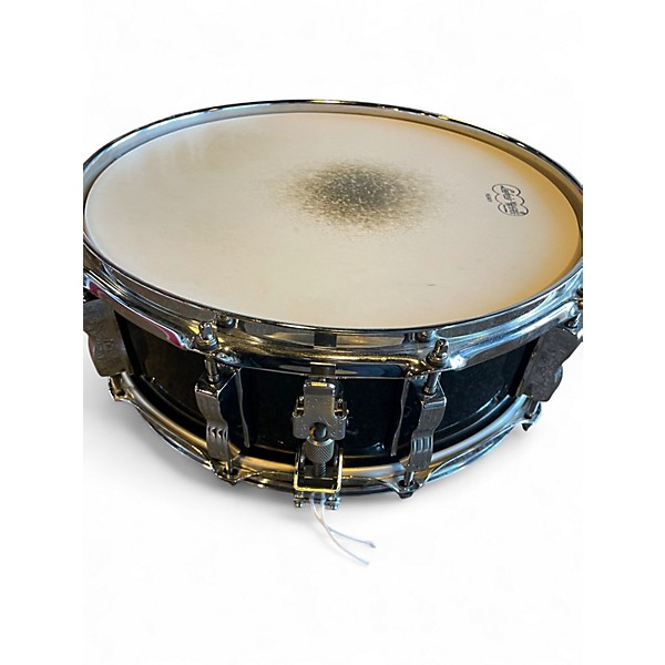 Used Ludwig 5X14 Classic Maple Snare black sparkle Drum