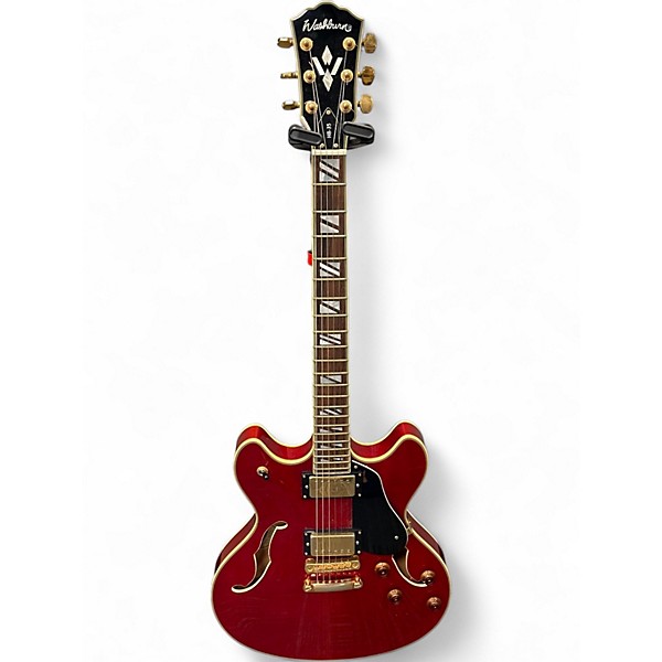 Used Washburn HB35 Dakota Red Hollow Body Electric Guitar
