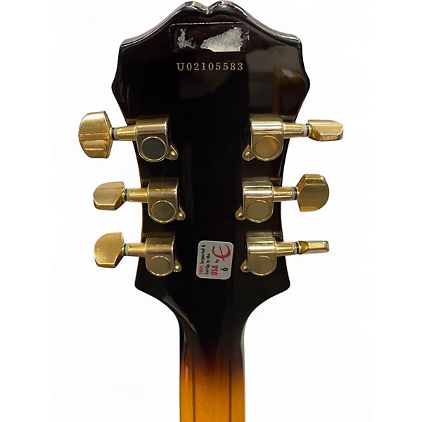 Used Epiphone Sheraton II Left Handed 2 Color Sunburst Hollow Body Electric Guitar