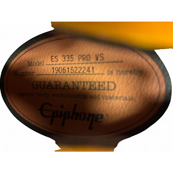 Used Epiphone ES335 Pro Vintage Sunburst Hollow Body Electric Guitar