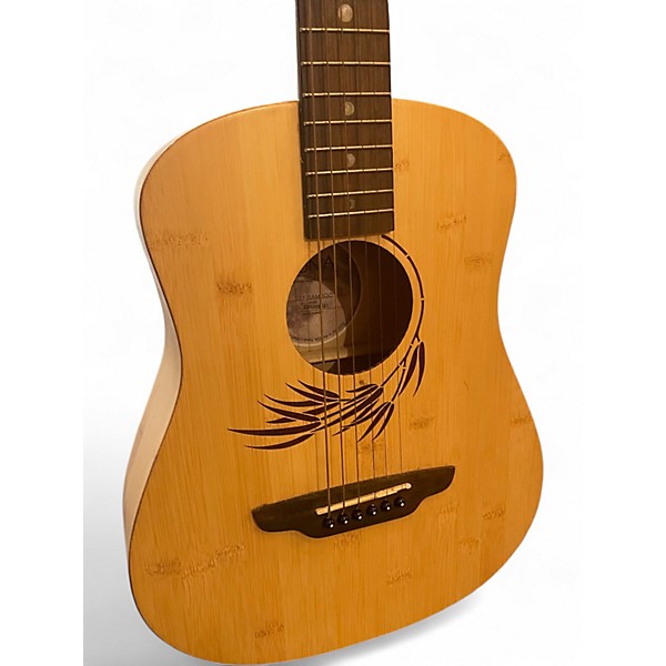Used Luna SAFARI BAMBOO 3/4 NATURAL BAMBOO Acoustic Guitar