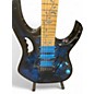 Used Ibanez JEM77P DEEP BLUE FLOWER GRAPHIC Solid Body Electric Guitar