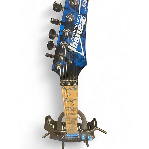 Used Ibanez JEM77P DEEP BLUE FLOWER GRAPHIC Solid Body Electric Guitar