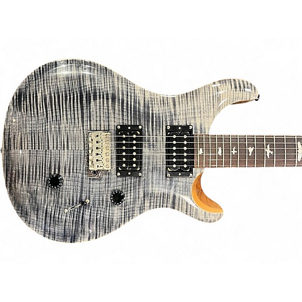 Used PRS SE Custom 24 Trans Black Solid Body Electric Guitar