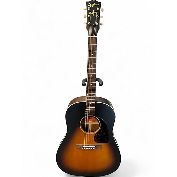 Used Epiphone Inspired by Gibson Custom 1942 Banner J-45 Tobacco Sunburst Acoustic Guitar