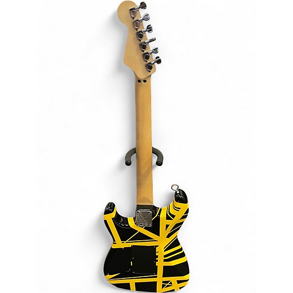 Used EVH Striped Series Black and Yellow Solid Body Electric Guitar
