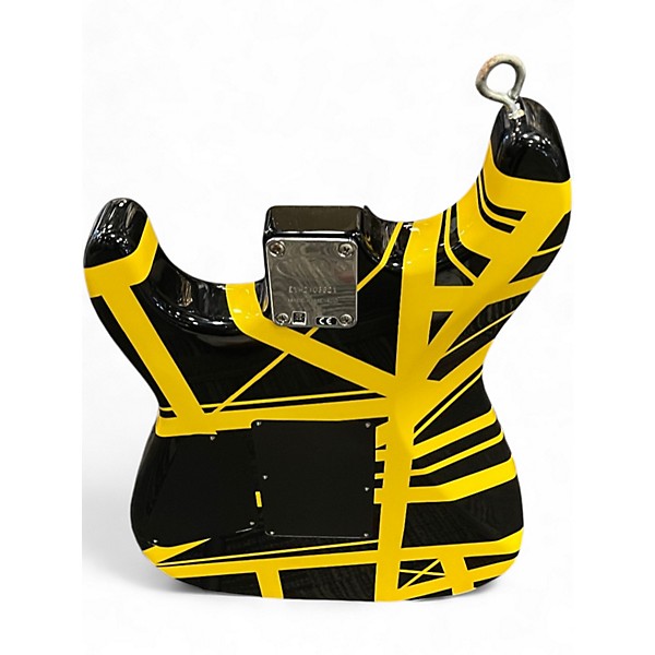 Used EVH Striped Series Black and Yellow Solid Body Electric Guitar
