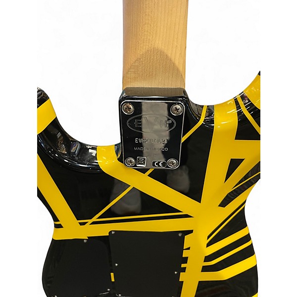 Used EVH Striped Series Black and Yellow Solid Body Electric Guitar