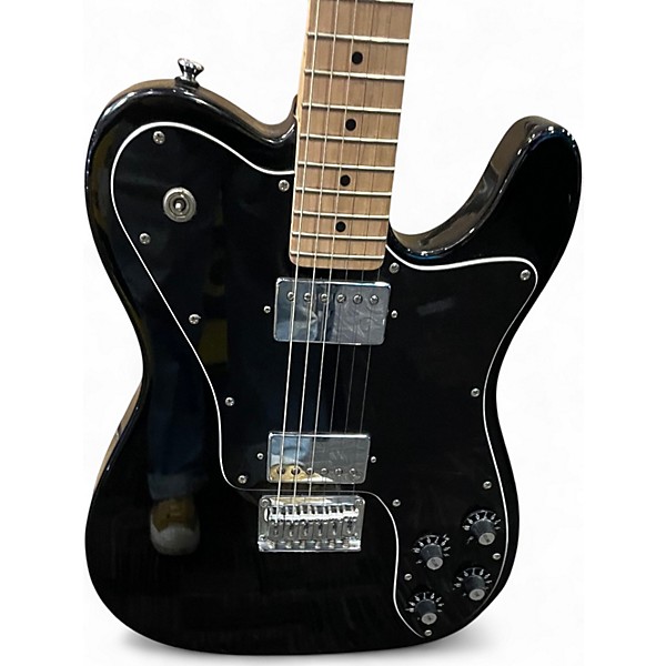 Used Squier Telecaster Custom Black Solid Body Electric Guitar