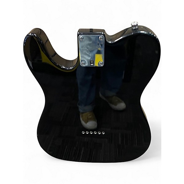 Used Squier Telecaster Custom Black Solid Body Electric Guitar