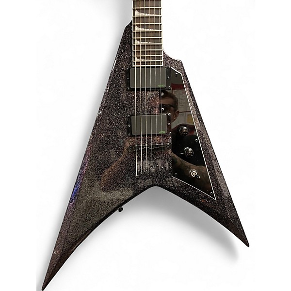 Used ESP LTD KIRK HAMMET SIGNATURE BLACK SPARKLE Solid Body Electric Guitar