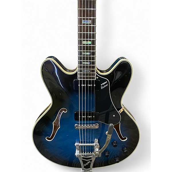 Used VOX BOBCAT Blue Burst Hollow Body Electric Guitar