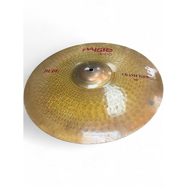 Used Paiste 16in RUDE CRASH RIDE Cymbal