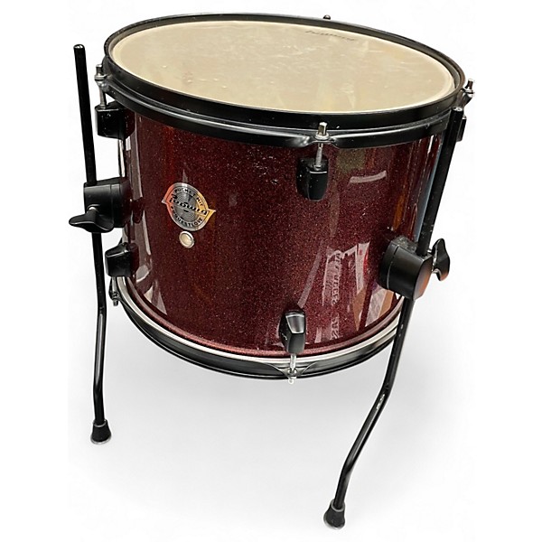 Used Ludwig 4 Piece Breakbeats By Questlove Red Sparkle Drum Kit