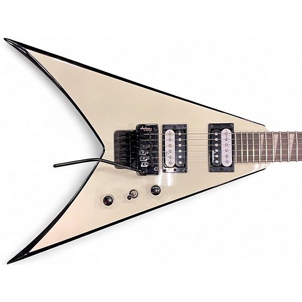 Used Jackson KING V JS32 WHITE AND BLACK Solid Body Electric Guitar
