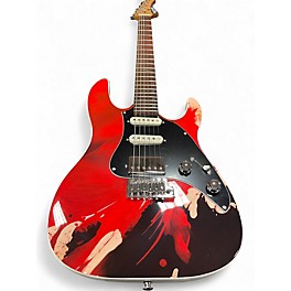 Used West Creek Guitars S style white and red Solid Body Electric Guitar