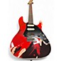 Used West Creek Guitars S style white and red Solid Body Electric Guitar thumbnail