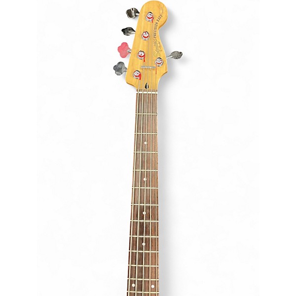 Used Squier Precision Bass standard v Shoreline Gold Electric Bass Guitar