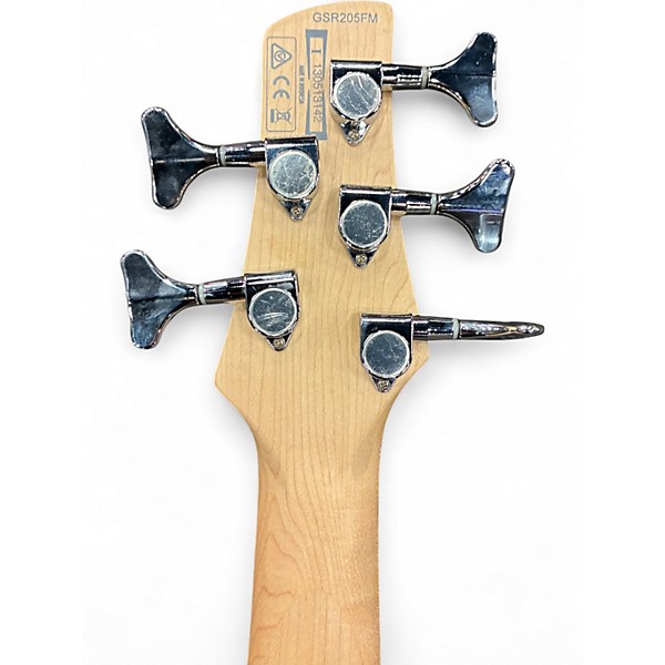 Used Ibanez GSR205FM 5 String Amber Burst Electric Bass Guitar