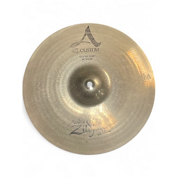 Used Zildjian 14in A Custom Hi Hat Pair Cymbal