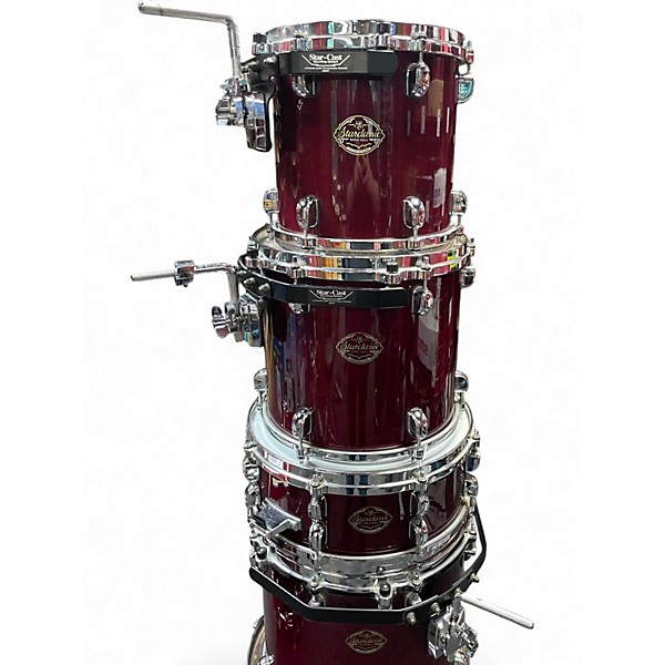 Used TAMA 6 Piece Starclassic Maple Red Drum Kit