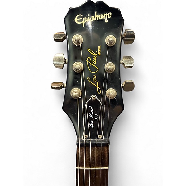 Used Epiphone Les Paul 100 Bolt On Ebony Solid Body Electric Guitar