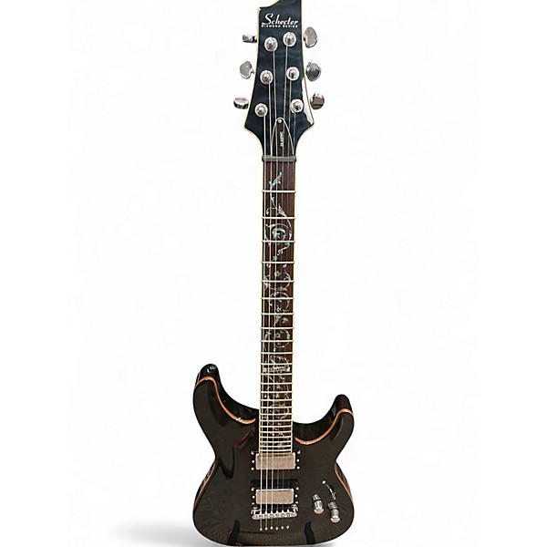 Used Schecter Guitar Research C-1 Classic Blue Flame Solid Body Electric Guitar