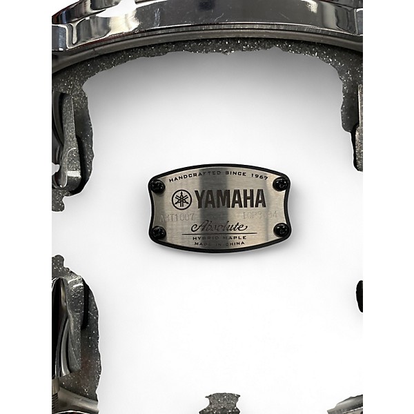 Used Yamaha 4 Piece Absolute Hybrid Silver Sparkle Drum Kit