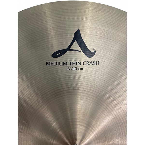 Used Zildjian 16in A Series Medium Thin Crash Cymbal