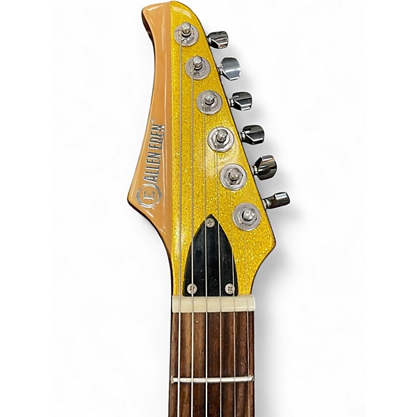Used Allen Eden EX Body Style Gold Sparkle Solid Body Electric Guitar