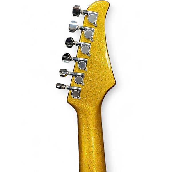 Used Allen Eden EX Body Style Gold Sparkle Solid Body Electric Guitar