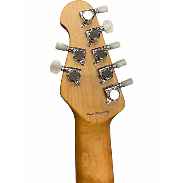 Used Sterling by Music Man John Petrucci JP157 7 String Cerulean Blue Solid Body Electric Guitar