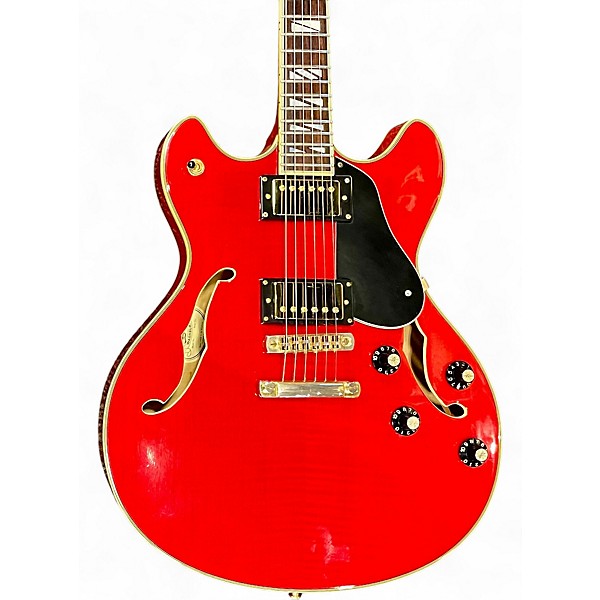 Used Washburn HB35 Cherry Hollow Body Electric Guitar