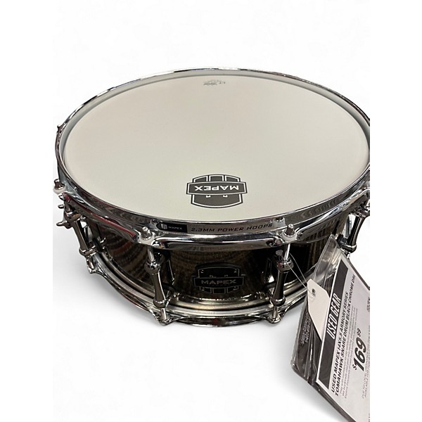 Used Mapex 14X5.5 Armory Series Tomahawk Snare Drum Black Chrome Drum