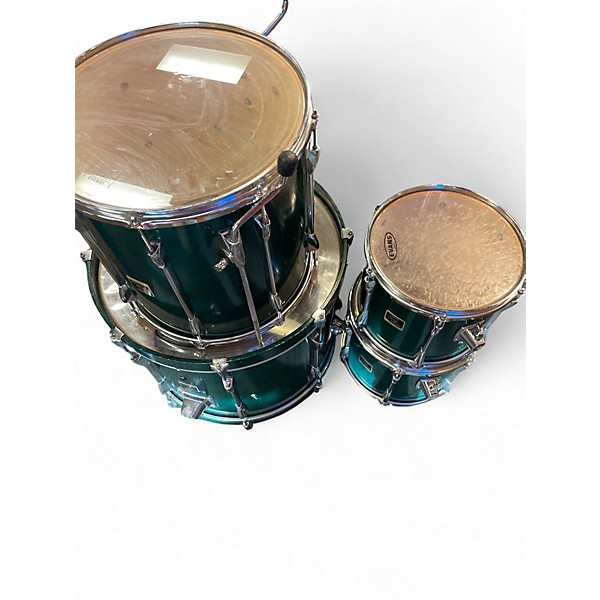 Used Yamaha 4 Piece STAGE CUSTOM Green Drum Kit