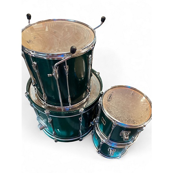 Used Yamaha 4 Piece STAGE CUSTOM Green Drum Kit
