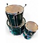 Used Yamaha 4 Piece STAGE CUSTOM Green Drum Kit