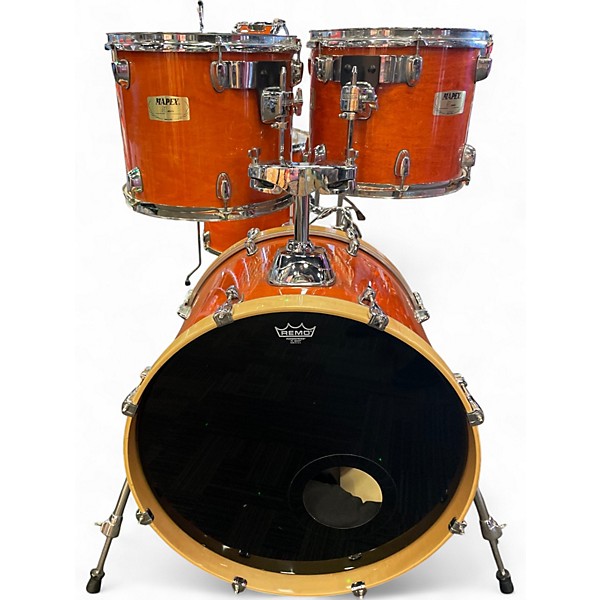 Used Mapex 5 Piece M Series Trans Orange Drum Kit