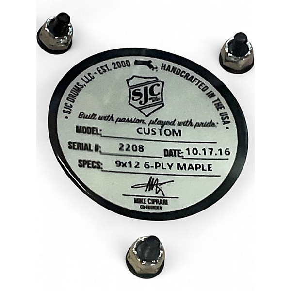 Used 2016 SJC 3 Piece 3 PIECE TOUR SERIES Black Drum Kit