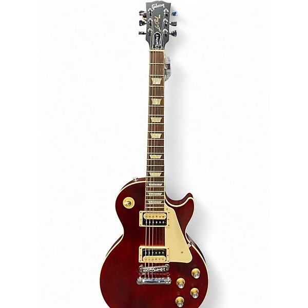 Used 2019 Gibson Les Paul Traditional Pro V Satin Top Wine Red Solid Body Electric Guitar