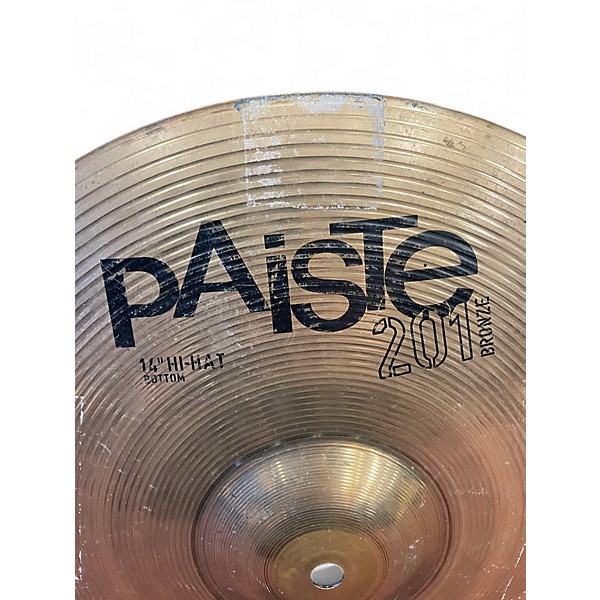 Used Paiste 14in 201 Bronze Hi Hat Pair Cymbal