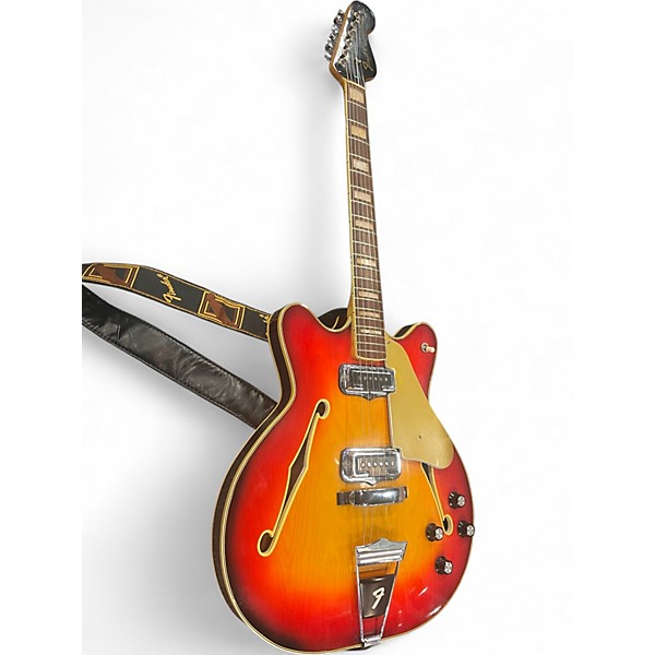 Vintage 1967 Fender Coronado Cherry Sunburst Hollow Body Electric Guitar